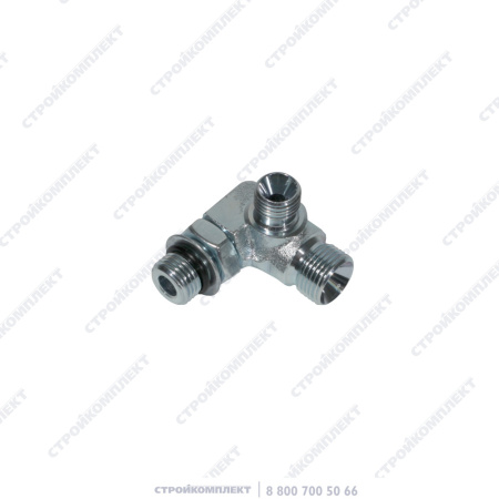 Адаптер угловой (тройник) 3/8BSPx3/8BSPх9/16UNF (JCB) [332/E6693]